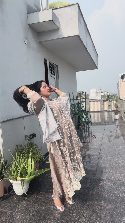 Meher White Bloom Suit